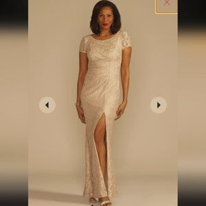 NWOT Lace Floral Gown